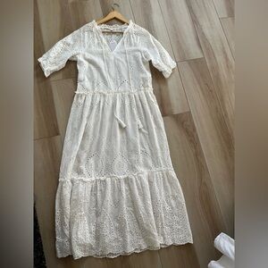 FREE WITH ANY PURCHASE!! White maxi sheer dress